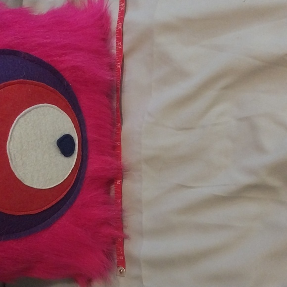 Handmade Faux Fur Pillow with a tail - Picture 2 of 4